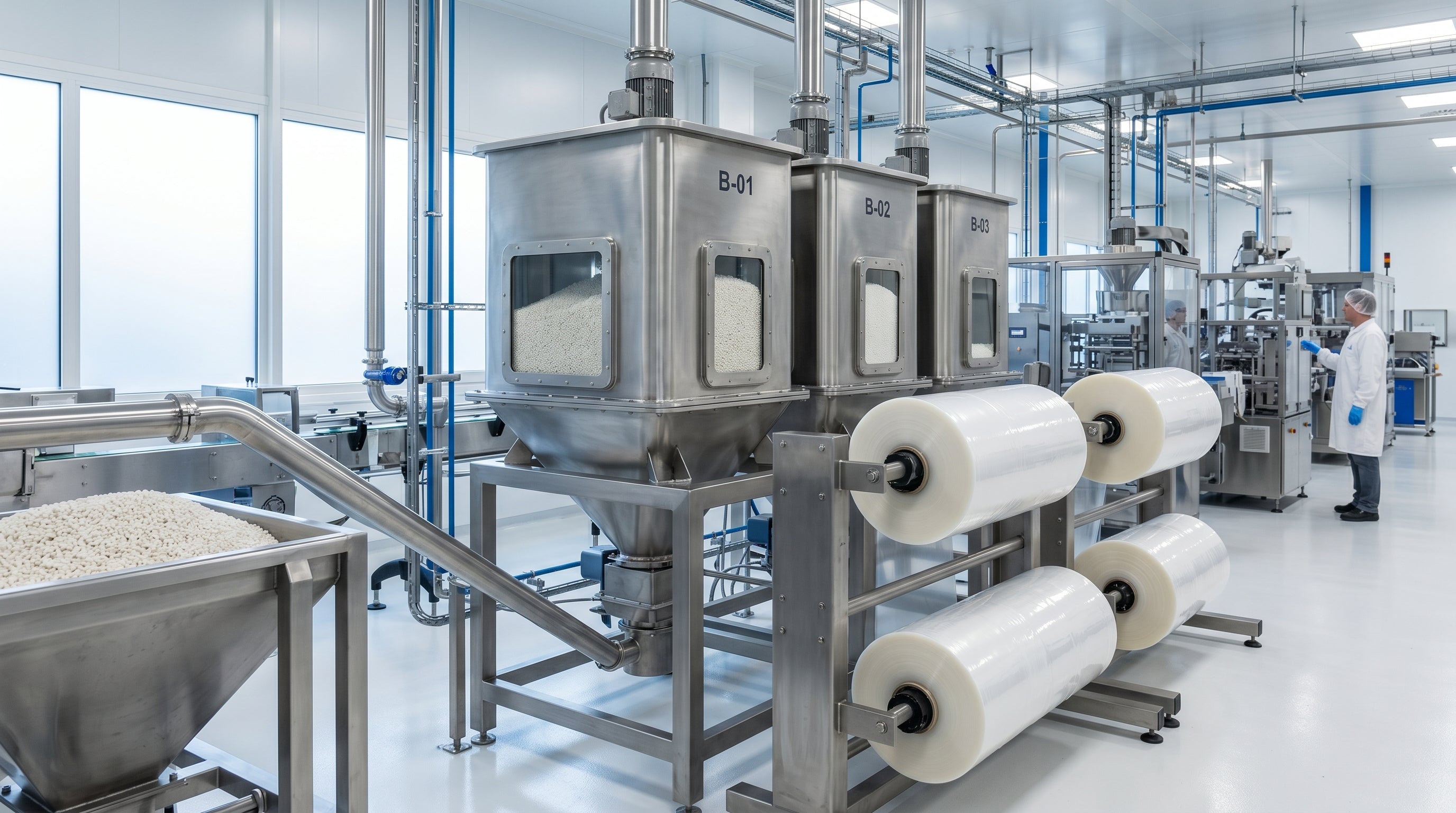 Industrial biopolymer packaging materials facility