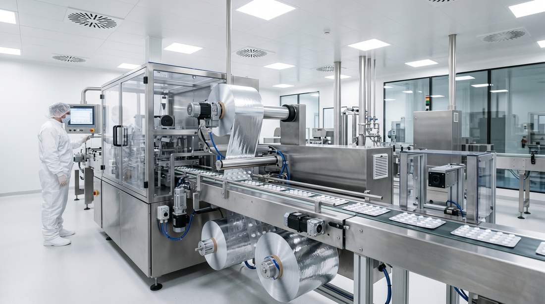 Pharmaceutical blister packaging production line cleanroom