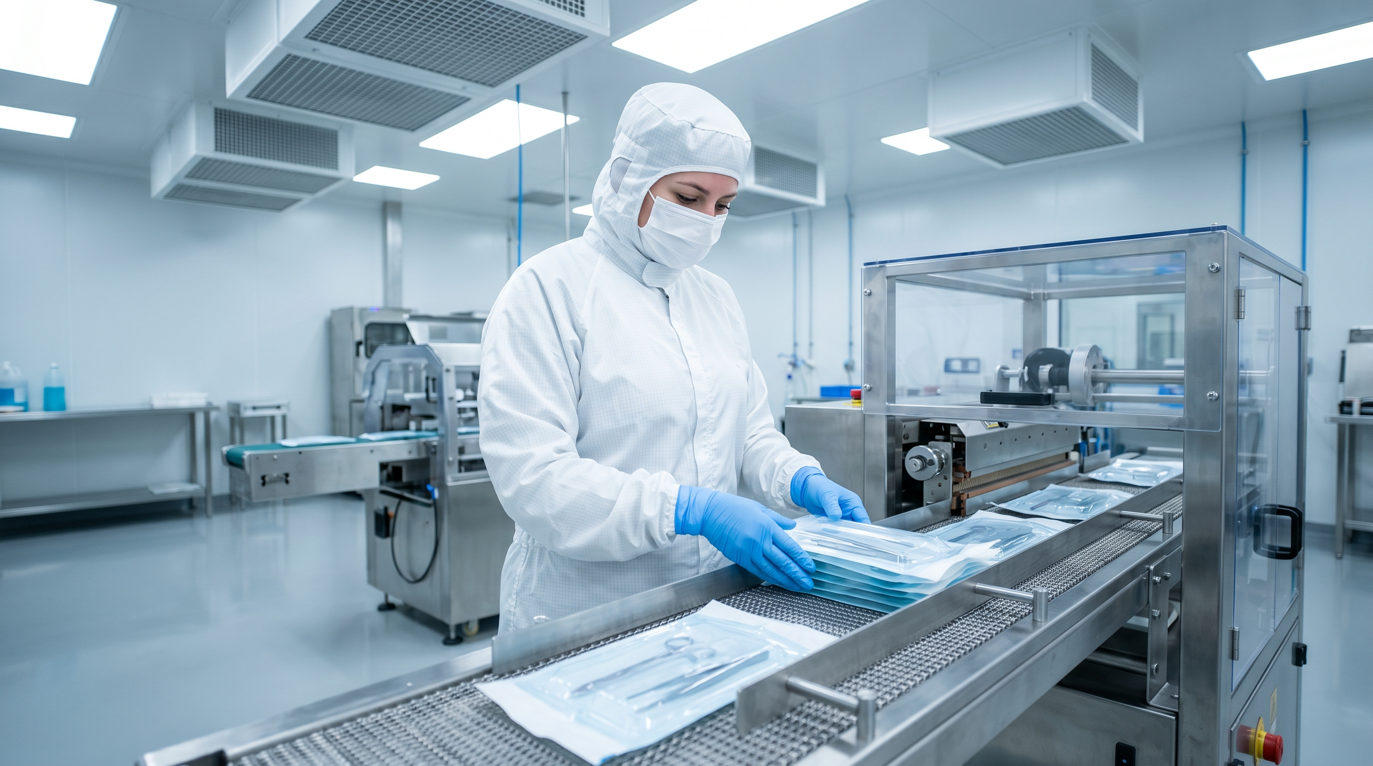 Cleanroom medical device packaging operation